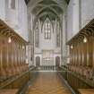 Interior. Chapel. View towards chancel showing stalls