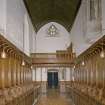 Interior. Chapel. View of gallery and stalls