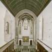 Interior. Chapel. View from gallery towards chancel