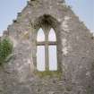 Interior, window in N gable of N aisle, view from S