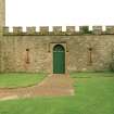 View of wall to east of castle with doorway