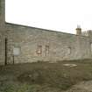 View of east wall of courtyard from south east