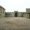 View of north wall of courtyard from south