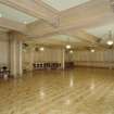 Interior, basement, lower hall, view from SE