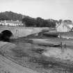 Newmills Bridge.
General view of Newmills from the south west.
Scanned from glass plate negative. Original envelope annotated by Erskine Beveridge 'Newmilns Bridge from shore'