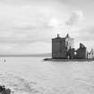 View of Rosyth Castle on island. 
Original envelope annotated by Erskine Beveridge 'Rosyth Cas[tle]'.