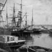 Charlestown, harbour.
General view of ships in harbour.
Scanned image from glass plate negative. Original envelope annotated by Erskine Beveridge 'Ships at Charlestown'