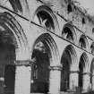 Dunkeld, Dunkeld Cathedral, interior.
View of arcade between roofless nave and North aisle from South-West.