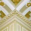 Interior view of the Assembly Rooms, Edinburgh, 1st floor, music hall, detail of cornice