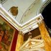 Church interior, detail of decorative plasterwork.