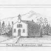 Digital image of sketch of Free Church Kirkmichael, Perthshire 1886
