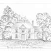 Digital image of sketch of Roxburgh Parish Church Manse
