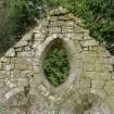 Detail of E gable vesica window from W.
