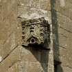 Detail of canopy on buttress of Arbuthnott Aisle.