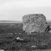 North Uist, Clachan Sands.
General view of cross -incised boulder.