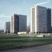 Falkirk, Callendar Estate (Phase 1 & 2): View of 4 multi-storey blocks.