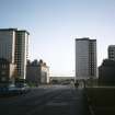 Aberdeen, Seaton: View from street of three 19-storey blocks from Seaton 'B' 'C' 'D' Phase 2, with Seaton 'B' 'C' 'D' Phase 1 in the foreground.