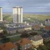 Aberdeen, Seaton 'B' 'C'  'D' Phase 2: General view from north-east of multi-storey blocks; looking seaward from an elevated position.