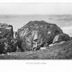 Tiree, Eilean Dubh.
View of dun.
Photograph copied from 'Coll and Tiree' by Erskine Beveridge.
