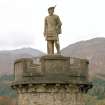 Glenfinnan Monument.  Hi-spy view of front of statue from North East.