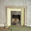 1st. floor, North bedroom, interior detail of fireplace.