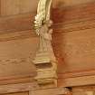 Interior.
Detail of carved angel on front of balcony.