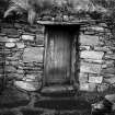 Detail of doorway in West wall of blackhouse