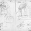 Field notebook: Kirkcudbright. Measured sketches of tracery.