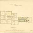 Photographic copy of drawing showing second floor plan with alterations and additions.