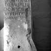 Sculptured stone (Allen and Anderson no.1), bearing Chi-Rho and inscription commemorating the priests Ides, Viventius and Mavorius.