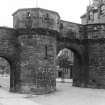 General view of the West Gate. 
Titled: 'Gate-way, St Andrews, Fifeshire'.
