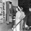 Workers clocking in to the Bishopton Royal Ordnance Factory, Renfrewshire.