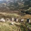 Glenshee, Devil's Elbow, anti-tank blocks, view looking NE of N end of row of blocks showing some reduced to stumps.