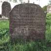 Photograph of headstone commemorating David Stothart, d.1841, Christian Jackson, d.1851 and Jane Stothart, d.1841.