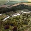 Aerial view of the walled and terrace gardens