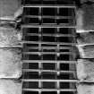 Banqueting Hall, passage in front, barred window