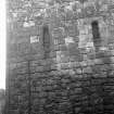 Queen Margarets Chapel, masonry, West portion South wall