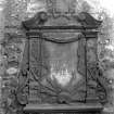 Copy of historic photograph showing detail of gravestone.