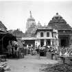Street scene outside the east (Lions) gate, Jagganath Temple, Puri, Orissa.