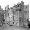 Perth And Kinross, Elcho Castle. Scan from a glass plate.
General view from South-East.
