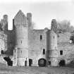 Moray, Balvenie Castle. Scan from a glass plate. View of E range from NW.