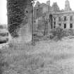 Caerlaverock Castle.
View of courtyard from South West.