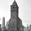 View of tower of Old Parish Church, Alloa.
