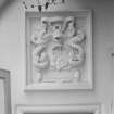 Interior.
Detail of armorial panel.