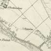 Extract of the OS 1st edition map showing Glecknabae chambered cairn.