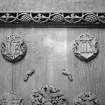 Detail of Beaton Panel studded with bosses.