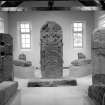 Meigle Museum Pictish cross slabs and hogback stone.