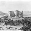 Hermitage Castle. Photographic copy of etching showing ruin.