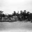 Village, view taken from a boat.  Unknown location, possibly the Salt Lakes to east of Kolkata or south towards the Sundarbans.