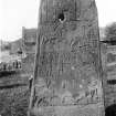 Aberlemno no 2, the Churchyard Stone.
Reverse, showing Pictish symbols and battle scene.